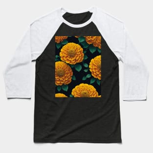 Golden Marigolds Dark Fantasy Baseball T-Shirt